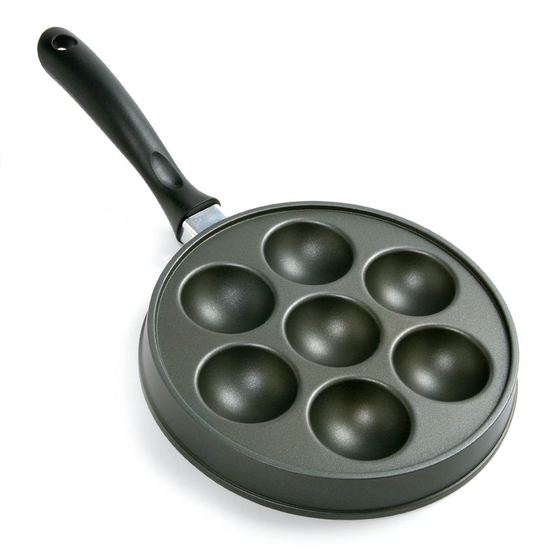 Norpro Nonstick Stuffed Pancake Pan, Munk/Aebleskiver/Ebelskiver 16.5â€³ x 9â€³ x 1.25â€³ Black - Image 1