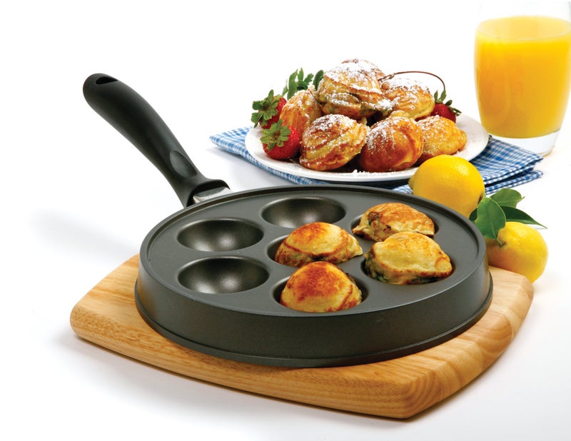Norpro Nonstick Stuffed Pancake Pan, Munk/Aebleskiver/Ebelskiver 16.5â€³ x 9â€³ x 1.25â€³ Black - Image 4
