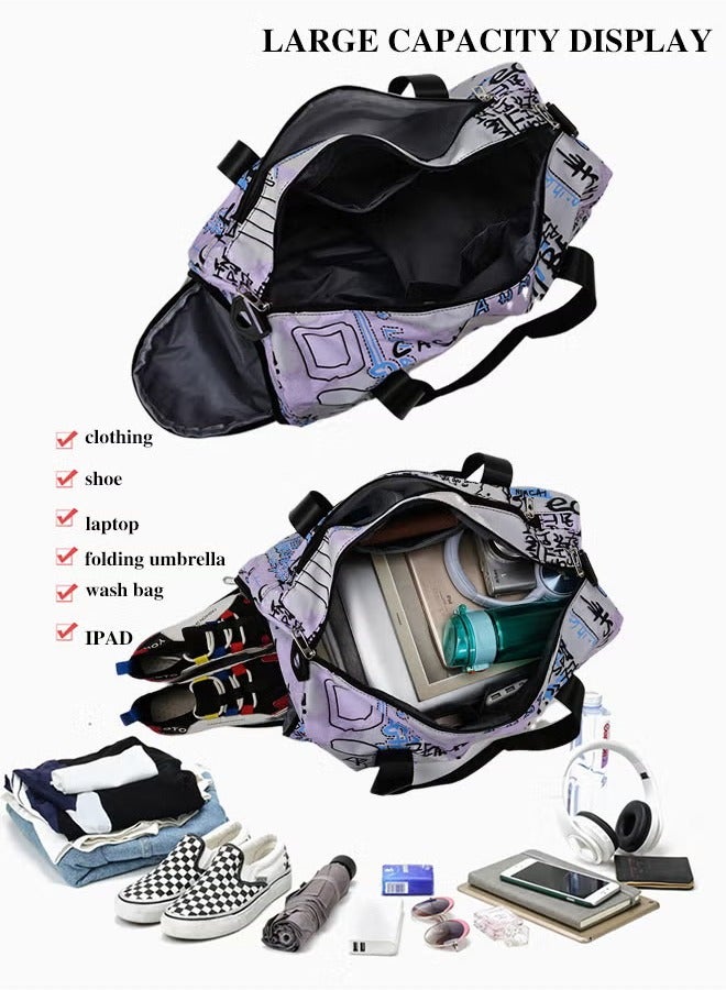 Canway Multi Functional Large Capacity Carry on Luggage Bag Wet and Dry Separation Shoe Compartment Gym Bag Suitcase with Perfect for Short Business Trips and Travel - Image 4
