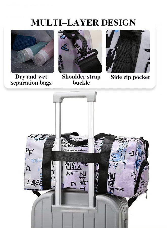 Canway Multi Functional Large Capacity Carry on Luggage Bag Wet and Dry Separation Shoe Compartment Gym Bag Suitcase with Perfect for Short Business Trips and Travel - Image 5