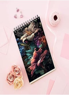 Generic Notebook With Trendy design - Glowing Bouquet of Flowers In a Dark 