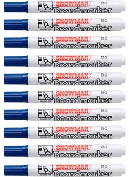Snowman Bg-12 M Blackboard Marker Blue - 10 Pieces 