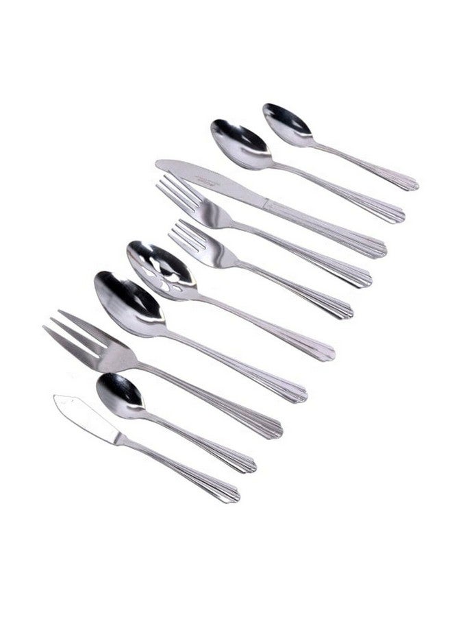 GIBSON 45-Piece Classic Canberra Stainless Steel Flatware Set Silver 27.94 x 10.16 x 31.75 cm 79679.45 - Image 2