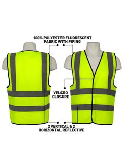 VINSTAR Reflective Safety Vest, High Visibility Breathable Day Night Warning Safety Jacket -100% Polyester Fluorescent Fabric With Piping and 360° Protection!, Velcro Closure ( 3XL) 10  - Image 4