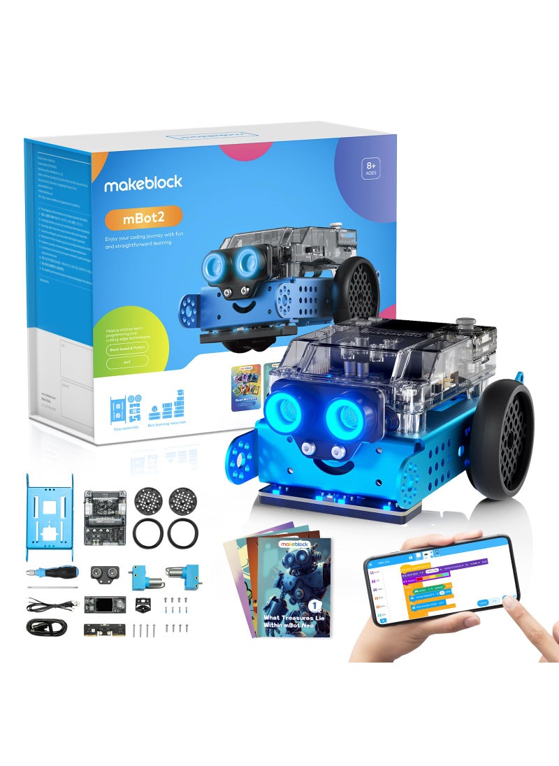 Makeblock Makeblock mBot2 Coding Robot for Kids, AI Learning Robot Support Scratch & Python Programming, Robotics Kit for Kids Ages 8-12 and up, Building STEM Robot Toys Gifts for Boys Girls  - Image 1