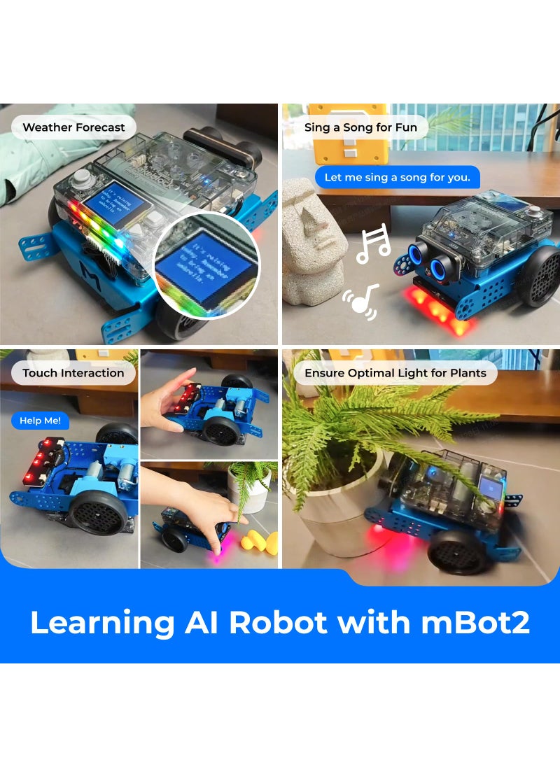 Makeblock Makeblock mBot2 Coding Robot for Kids, AI Learning Robot Support Scratch & Python Programming, Robotics Kit for Kids Ages 8-12 and up, Building STEM Robot Toys Gifts for Boys Girls  - Image 3