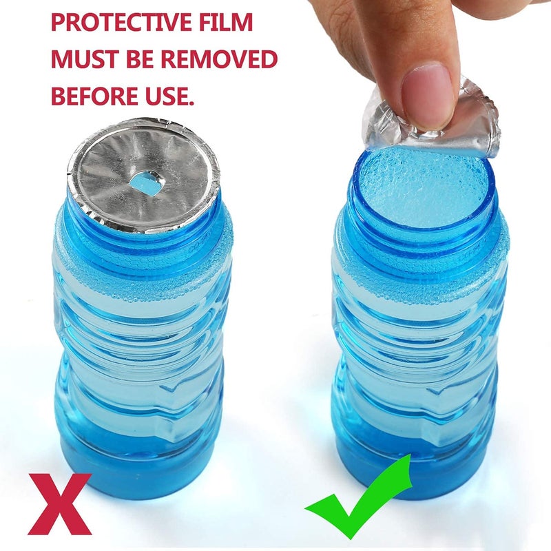 Laxdacee 6 Pcs Bubble Gun Shooter LED Light upno Batteries Needed Wind up Operated Bubbles Blaster Blower with Bottle Solutions Bubble Blowing Toy kit for Kid Boy and Girl Outdoor Summer Game Party Favor - Image 3