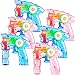 Laxdacee 6 Pcs Bubble Gun Shooter LED Light upno Batteries Needed Wind up Operated Bubbles Blaster Blower with Bottle Solutions Bubble Blowing Toy kit for Kid Boy and Girl Outdoor Summer Game Party Favor - Image 4