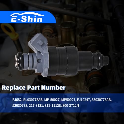 E-Shin Fuel Injectors Compatible with 1996-1998 Jeep Cherokee1997-1998 Grand Cherokee 1997-1998 Wrangler TJ 4.0L L6 Set of 6 Replace# RL030778AB - Image 4