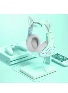 onikuma Onikuma K9 Wired Gaming Headset with Removable Cat Ears Noise Canceling Retractable Microphone Green  - Image 2