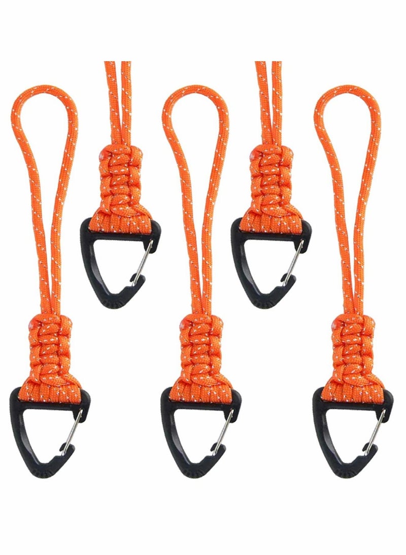 SYOSI Hand-Woven Triangle Hanging Buckles 5 Pieces Hand Ropes Straps Safety Key Chains Lanyard Anti-Drop Flashlight Ropes Backpack Bag Accessories - Image 1