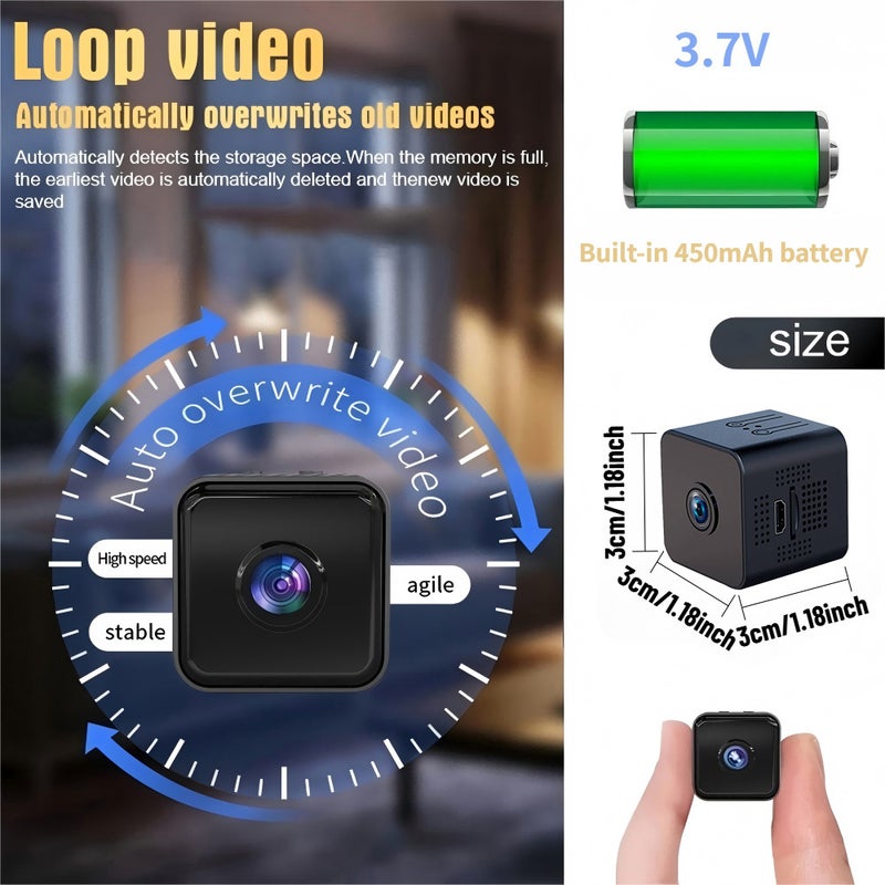 1080p HD Network Surveillance Camera with Infrared Night Vision, Indoor and Outdoor Wireless WiFi Security Camera, Universal Camcorder - Image 3