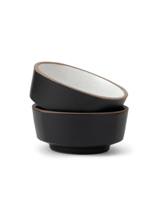 Shay Ceramic Bowl Set for Snacks, 300ml, 4 Pieces, Black | Snack Bowl | Matte Finish | Premium Stoneware | Microwave Safe (Japandi Snack Bowl Set of 4 - Black) - Image 3