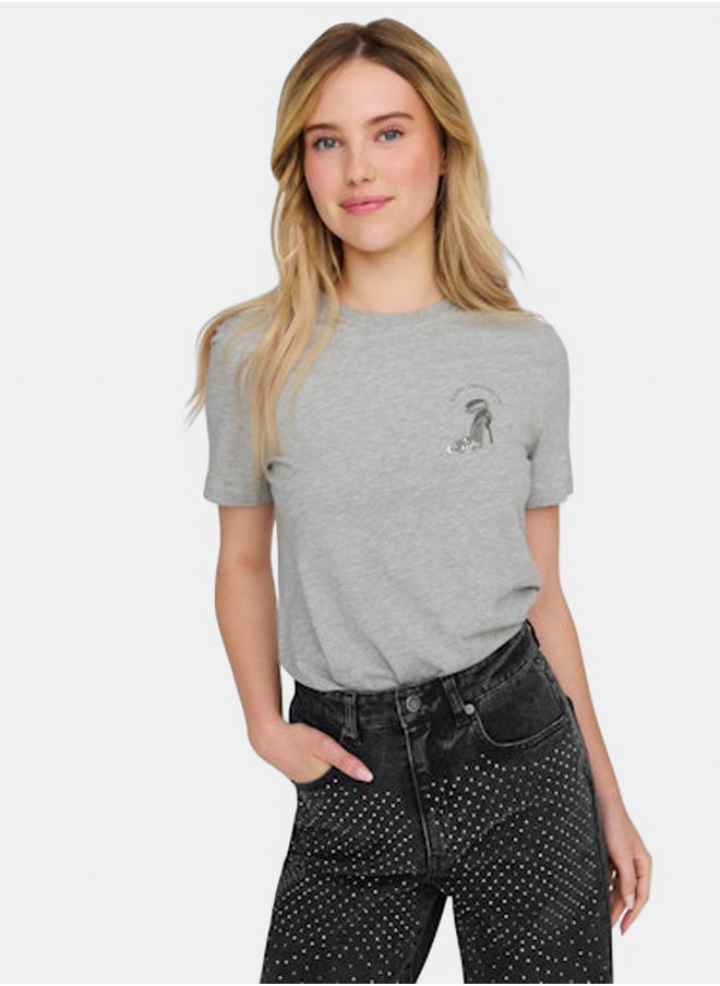 ONLY Onlkita Life Reg S/S Heel Top Box Jrs  - Image 2
