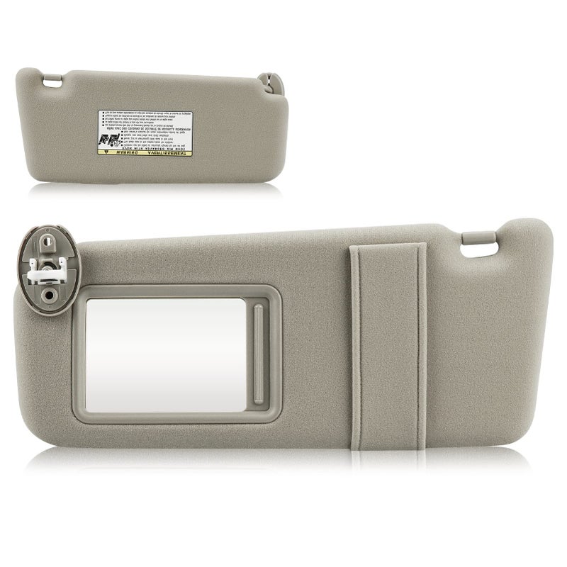 Sun Visor with Light for 20092016 Toyota Venza with Sunroof Left Driver Side Beige Sunvisor Replacement 743200T021A1