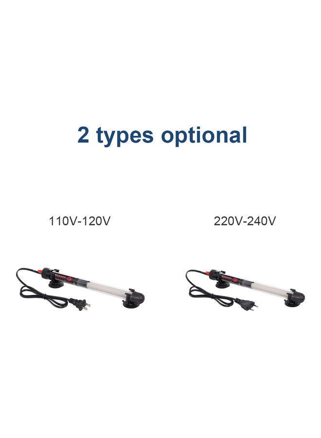 NIBEMINENT Mini Aquarium Fish Tank Water Heater Quartz Tube With Suction Cup Black 24 x 7cm - Image 4