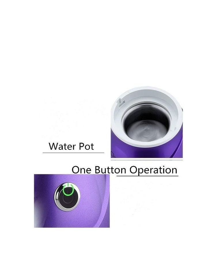 Macon Professional Face Steamer with Facial Mist and Sauna Inhaler for Skin Care, Deep Cleansing, Hydration & Spa Treatment at Home – Portable Facial Steaming Device – Purple - Image 5