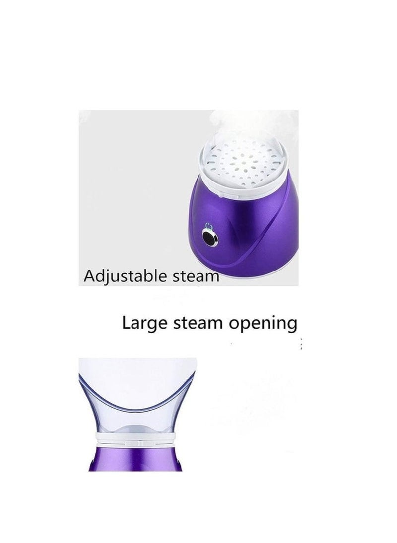 Macon Professional Face Steamer with Facial Mist and Sauna Inhaler for Skin Care, Deep Cleansing, Hydration & Spa Treatment at Home – Portable Facial Steaming Device – Purple - Image 2