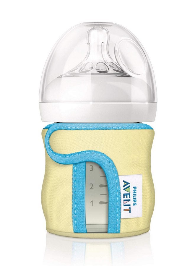 آفينت جراب زجاجة الرضاعة الزجاجية Philips AVENT لزجاجة 4 أونصة، عبوة من قطعة واحدة، SCF675/01، (قد تختلف الألوان) - Image 1