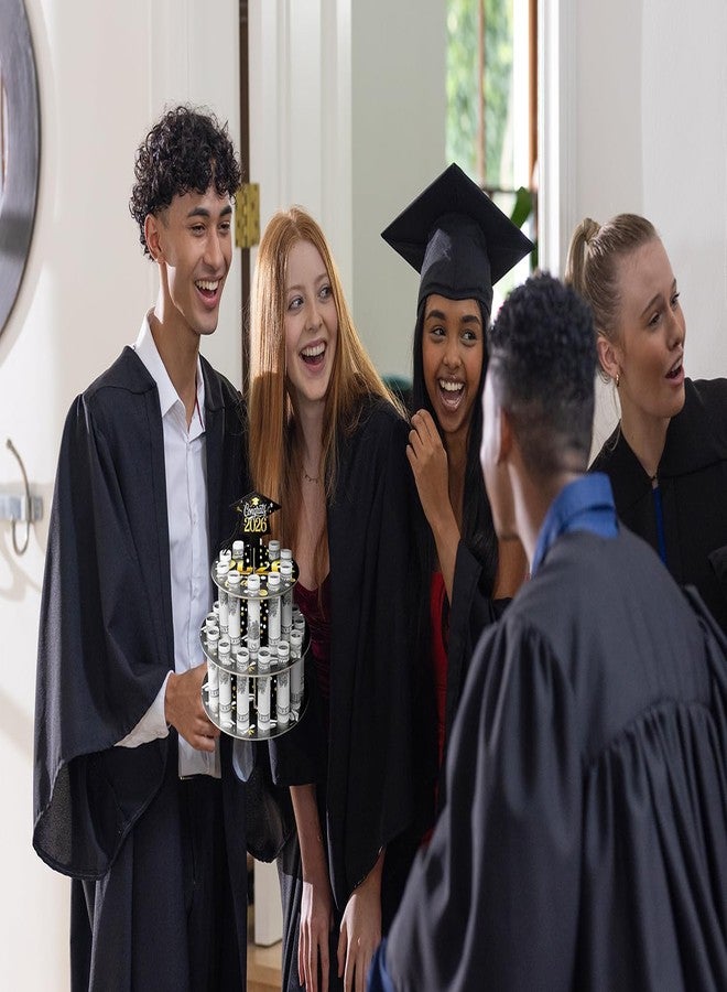 JWSCYSY حامل نقود أسود وذهبي للتخرج من JWSCYSY 2026، حامل نقود مزخرف للتخرج مع 24 فتحة، مناسب لتزيين الكيك والطاولة، هدايا مالية. - Image 5