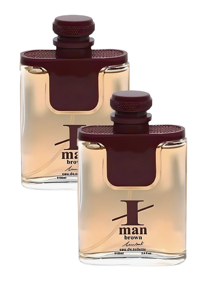 أهسان 2 قطع عطر مان براون للرجال 100 مل - Image 1
