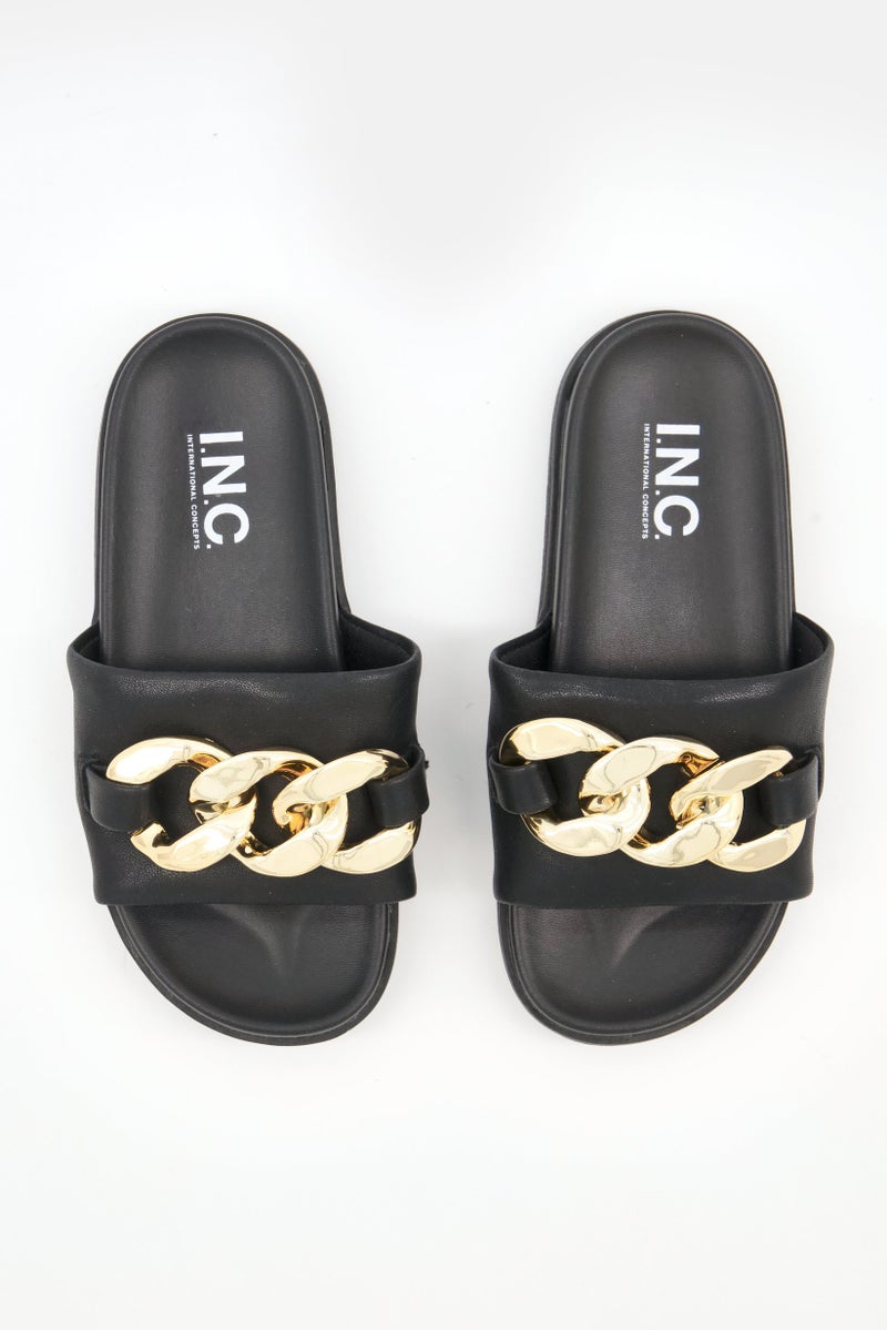 INC Kids Girl Slide Sandals, Black - Image 4