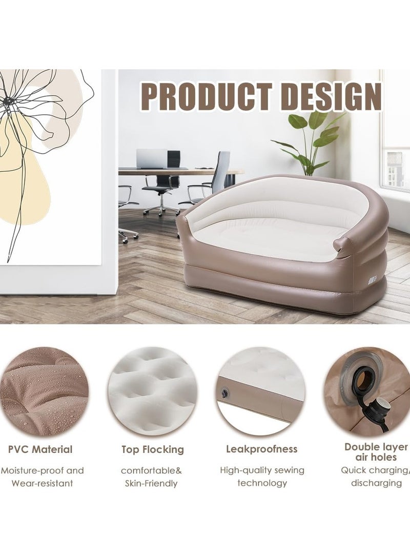 فول جوي كرسي استرخاء قابل للنفخ بحجم مزدوج  قابلة للطي للاستخدام  الداخلي والأنشطة الخارجية والتخييم والسفر - Image 4