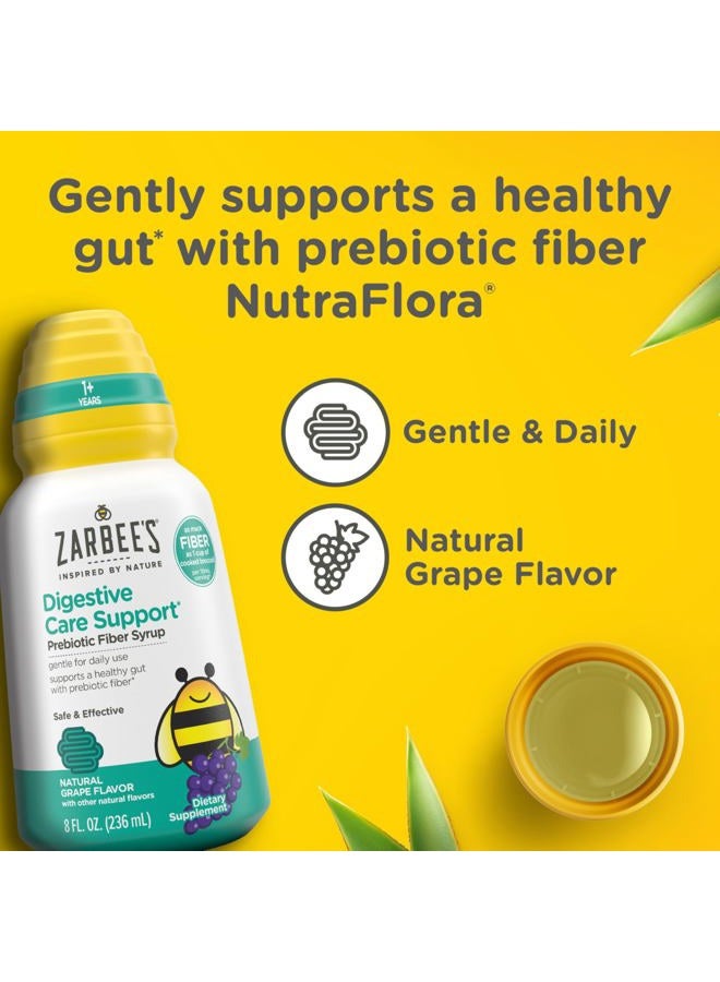 Zarbee's Children's Digestive Care Support* Prebiotic Fiber Syrup, Grape Flavor with Other Natural Flavors, Liquid Fiber for Kids, Daily Digestive Support, Gluten Free, Agave, 8 fl oz - Image 2