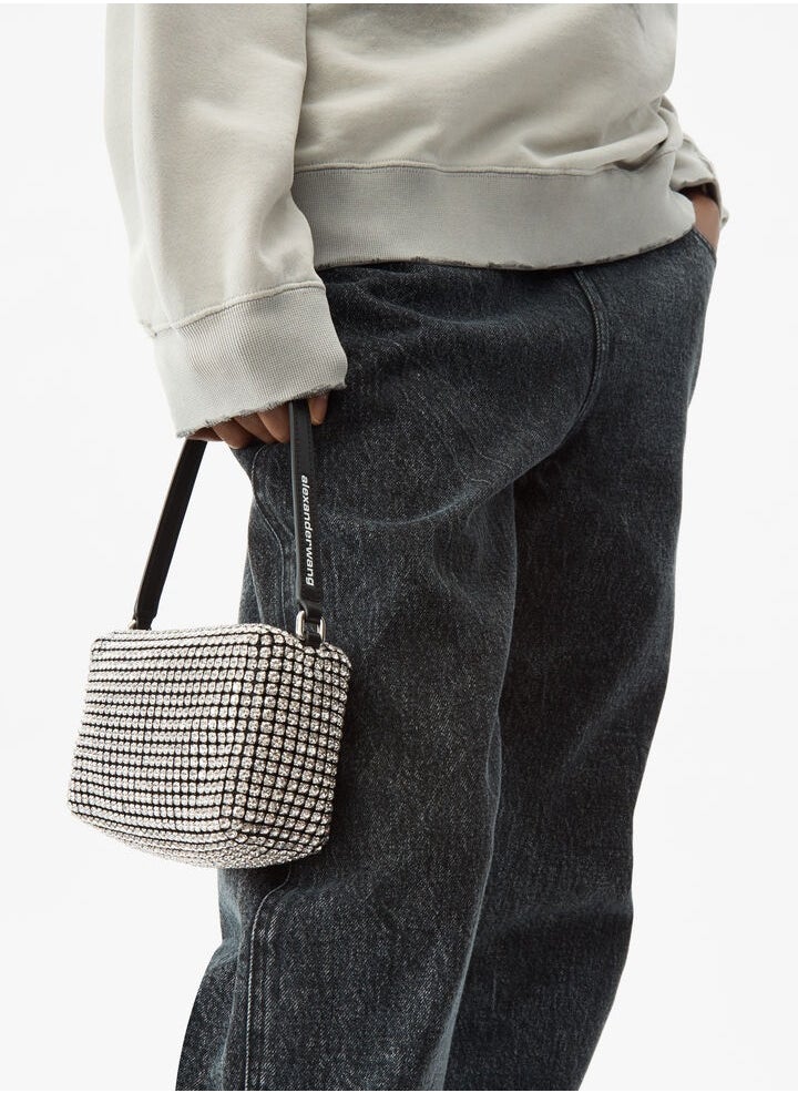Alexander - ALEXANDER WANG Borsa Heiress  Wang in tessuto con strass - Image 1