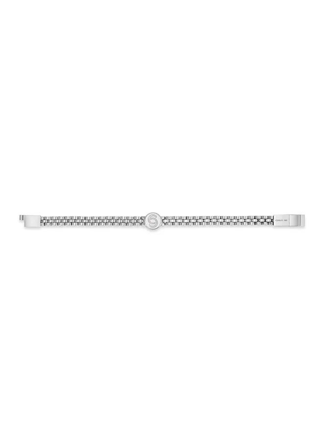 CERRUTI 1881 Nello Round Chain Bracelet with Cutout C Logo Design