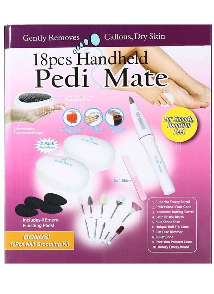 Pedi Mate 18pcs/Set Pedimate Set Handheld Pedi Mate Pedicure Nail Care Kit 18 in 1  - Image 2