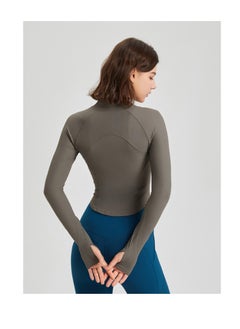 KUYING Shaping Yoga Suit Women's Casual Coat Long Sleeve Zipper Running Skincare Sports Fitness Top  - Image 2