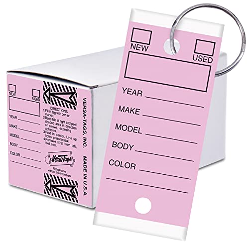 Versa-Tags 250 Per Box, Self-Protecting Paper Key Tags with Chrome-Plated Split Rings Perfect for Car Truck Or RV Dealers Lilac - Image 1