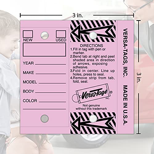 Versa-Tags 250 Per Box, Self-Protecting Paper Key Tags with Chrome-Plated Split Rings Perfect for Car Truck Or RV Dealers Lilac - Image 2