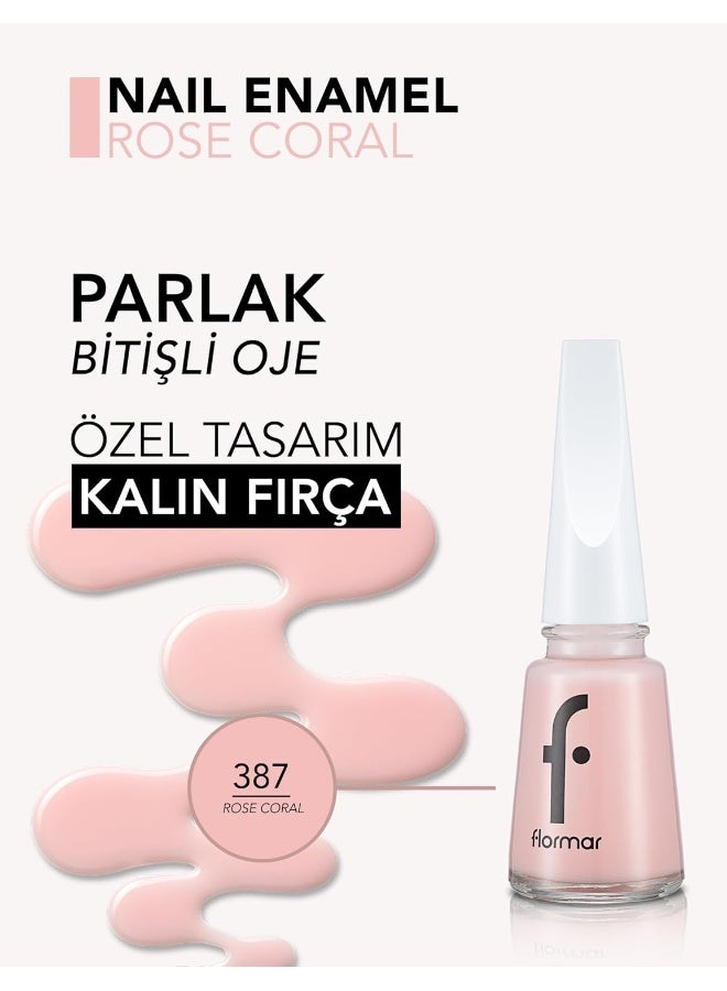 flormar Full Color Nail Enamel 397 Rose Coral New - Image 4