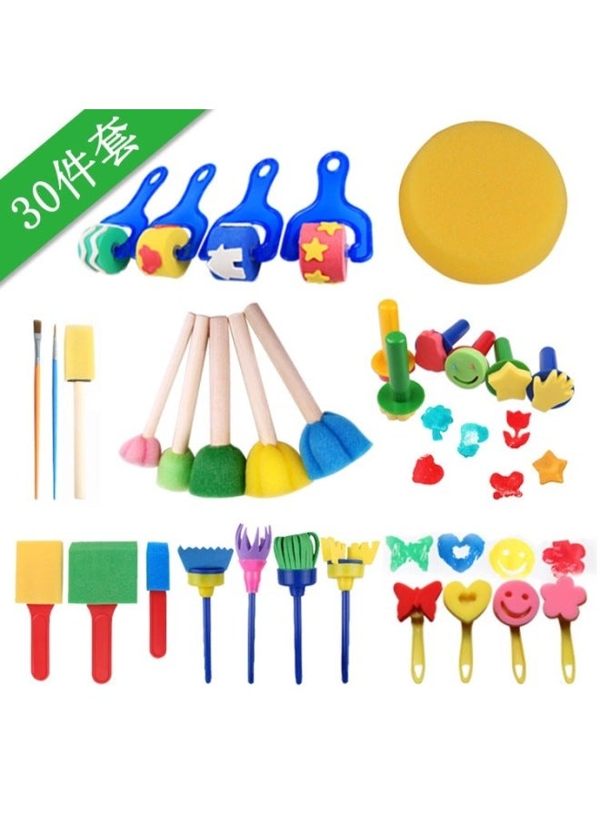 Xinbowen Children's Painting Sponge Seal Set Diy Art Painting Tools Early Education Graffiti Painting Pen - Image 1