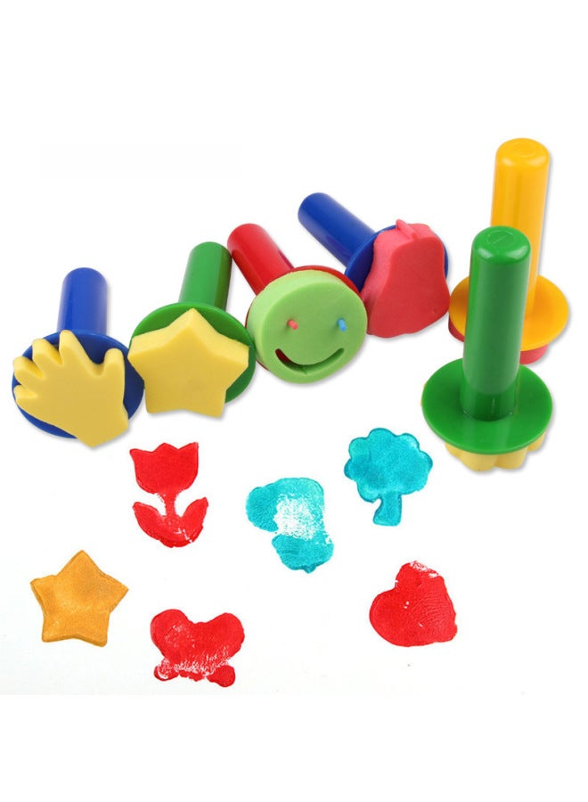 Xinbowen Children's Painting Sponge Seal Set Diy Art Painting Tools Early Education Graffiti Painting Pen - Image 2