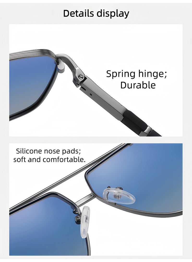 UV400 retro polarized sunglasses, a unisex eyewear store, fashionable men's sunglasses, suitable for desert driving, fishing, beach daily outdoor activities - Image 4
