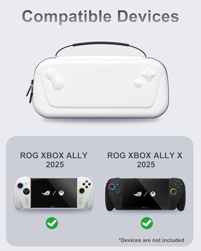 ProCase Carrying Case for Rog Xbox Ally Rog Xbox Ally X 2025 Portable EVA Travel Storage Pouch Protective Hard Shell for Handheld Console Accessories White - Image 3