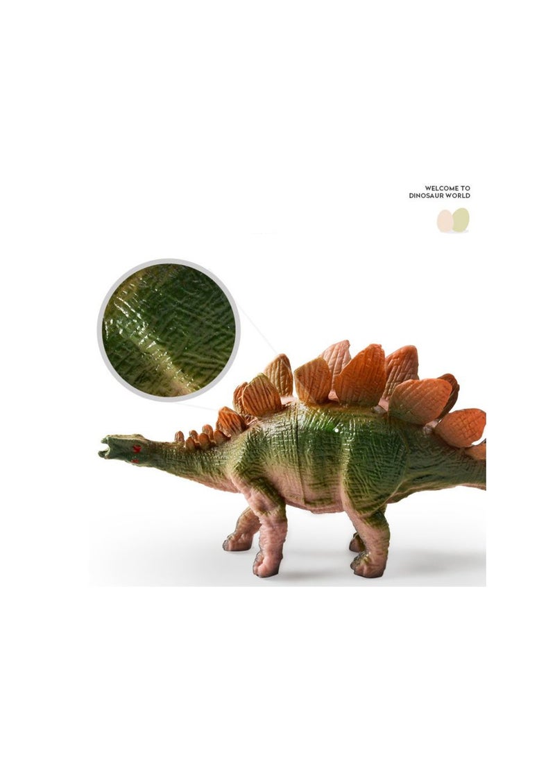 Halamodo 45 قطعة ديناصور مجموعة مع صندوق التخزين واكسسوارات الغابة وبيض الدينو ، أرقام الحيوانات الواقعية ، هدية لعبة تعليمية للفتيان والبنات عيد ميلاد الأطفال ، 29 * 18 * 18 سم - Image 4