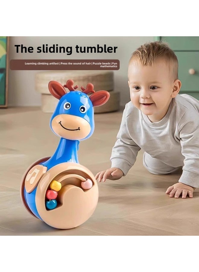Sliding Fawn Tumbler Baby 6-12 Months Baby Comfort Early Education Puzzle 0-3 Years Old Children's Toys Wholesale-Color:Pink Deer Sliding Tumbler  - Image 2