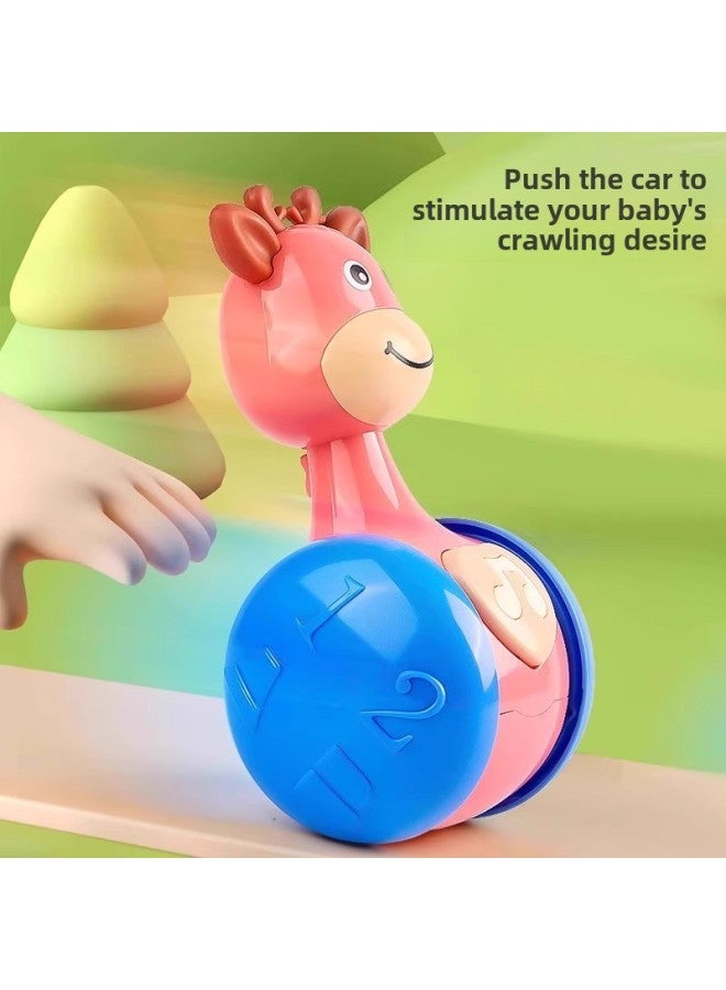 Sliding Fawn Tumbler Baby 6-12 Months Baby Comfort Early Education Puzzle 0-3 Years Old Children's Toys Wholesale-Color:Pink Deer Sliding Tumbler  - Image 4