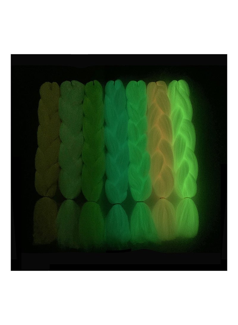 Estelle 3 Pieces Night light Synthetic Hair Extension for Braiding (Blue Night Light) - Image 5