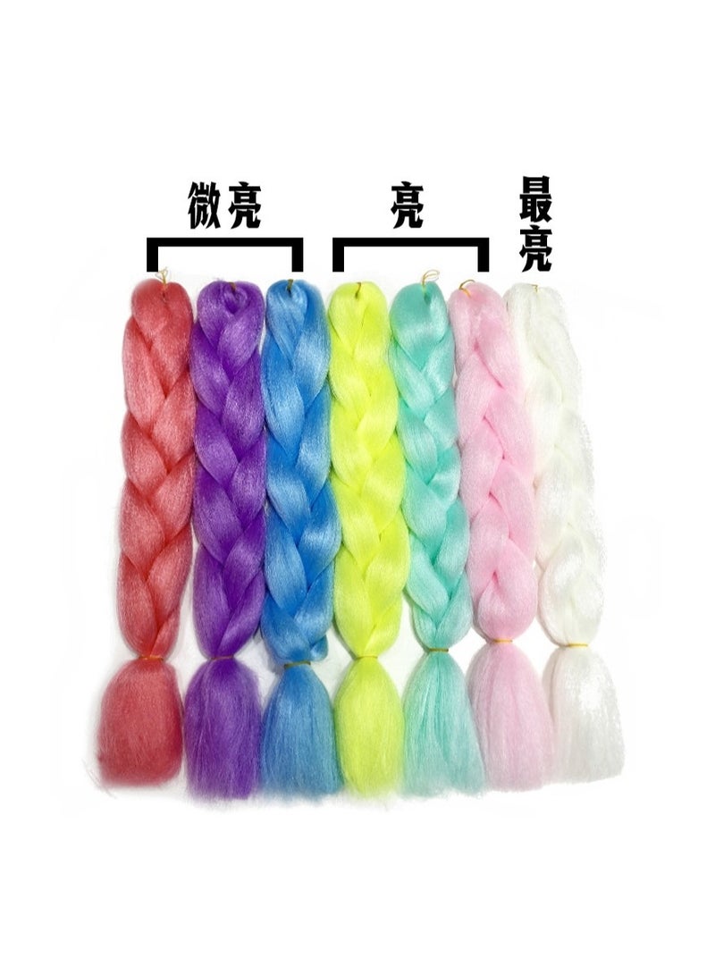 Estelle 3 Pieces Night light Synthetic Hair Extension for Braiding (Blue Night Light) - Image 4