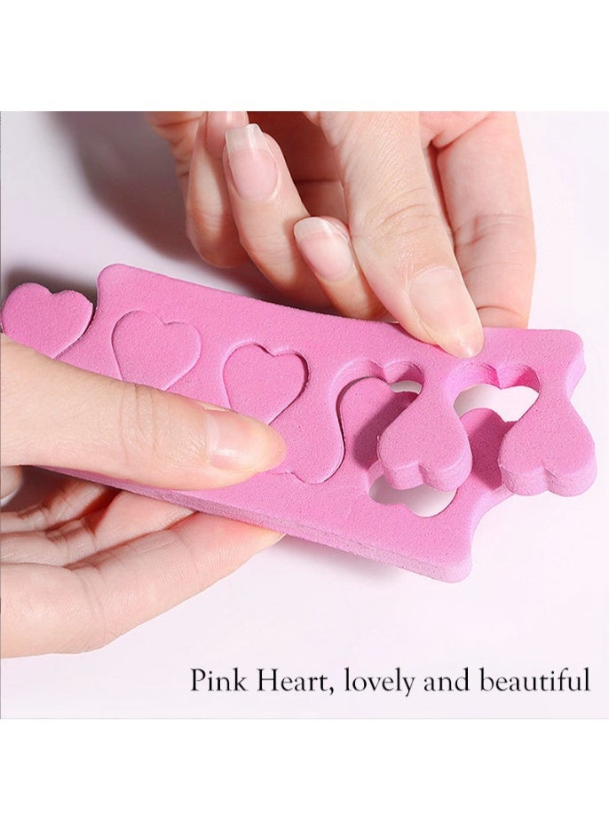 5 Pairs（10Pcs） Of Sponge Toe Separator Soft Finger Separator Toe Separator Pad For Polishing Pedicure Nail Coating Gel Painting Nail Art Beauty Accessories（Pink） - Image 3