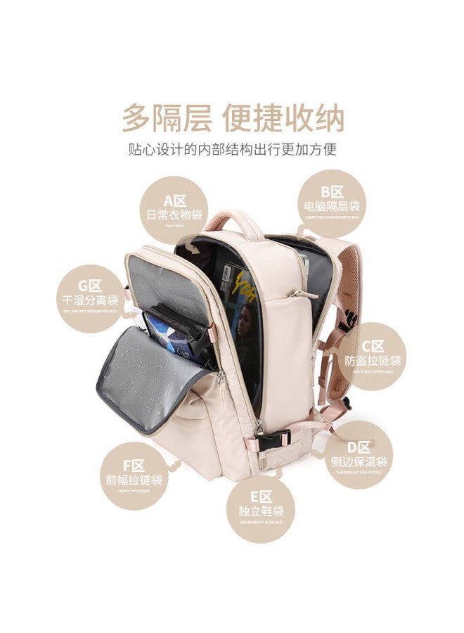 Landcase Backpack, Travel Bag For Women, Large Capacity, Shoulder Bag For Short Trips, Luggage Bag, Laptop Bag For Men, 5162 Beige Large Size - Image 3