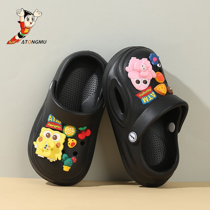 Astro Boy Cute Cartoon Theme Diy Non-Slip Outer Wear Clogs With Poop Feeling, Family Style - Image 5