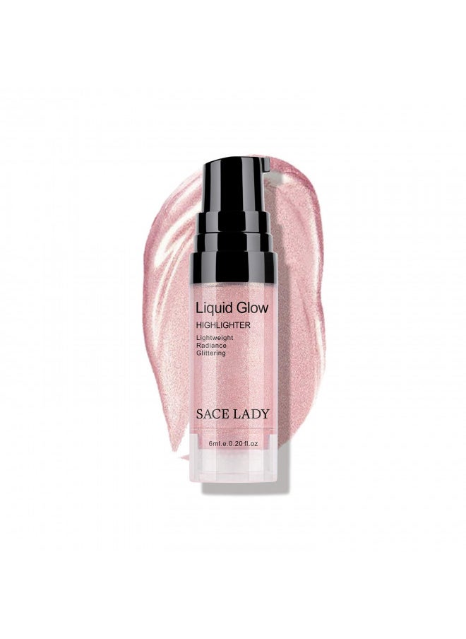 SACE LADY - Sace Lady Liquid Highlighter Makeup Shimmer and Shine Ultra Smooth Radiant Illuminator For Face Cheekbone Body Glow Bronzer Glitter Illuminating Highlighters Makeups, 0.2Fl Oz - Image 1