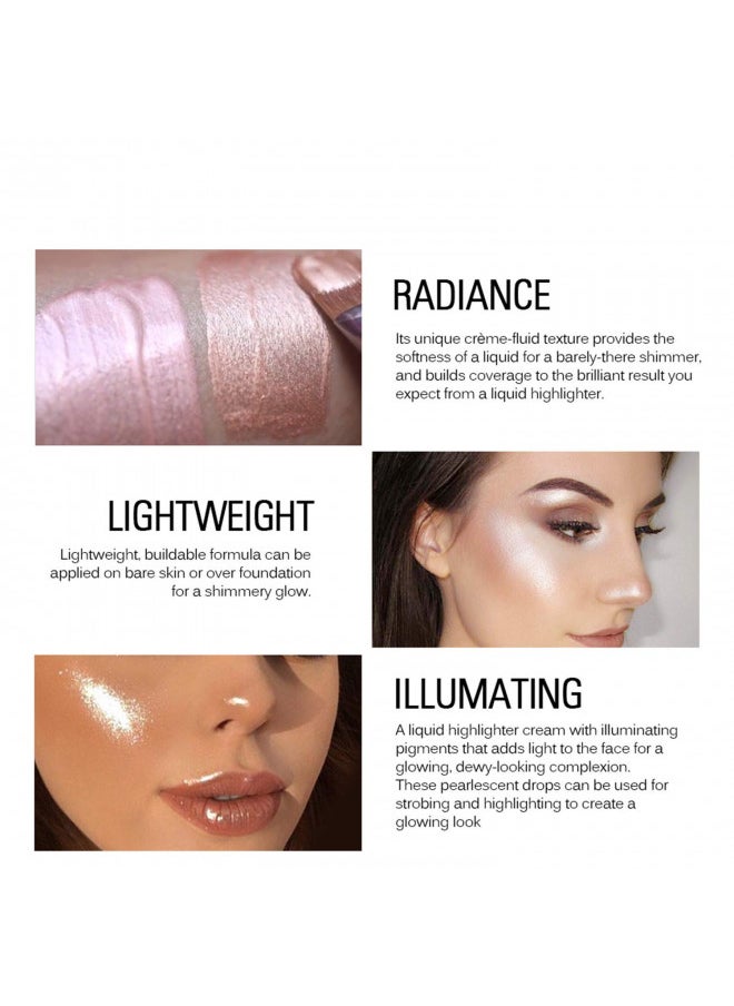 SACE LADY - Sace Lady Liquid Highlighter Makeup Shimmer and Shine Ultra Smooth Radiant Illuminator For Face Cheekbone Body Glow Bronzer Glitter Illuminating Highlighters Makeups, 0.2Fl Oz - Image 1