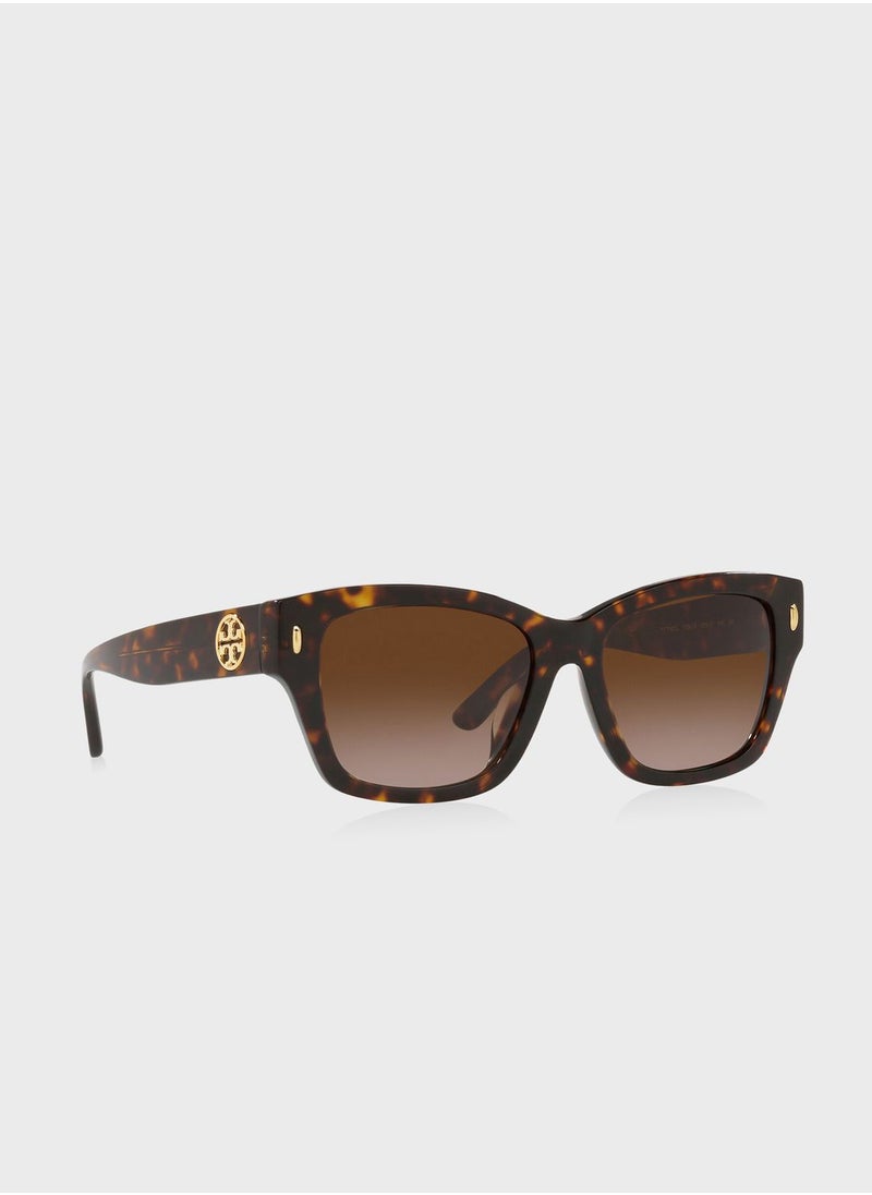 Tory Burch - 0Ty7167U Rectangle Sunglasses - Image 1